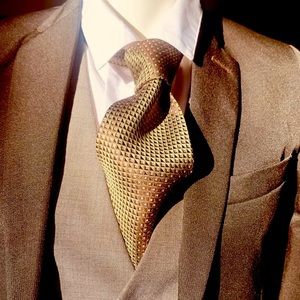 Like New Calvin Klein Green Brown Gray Tie